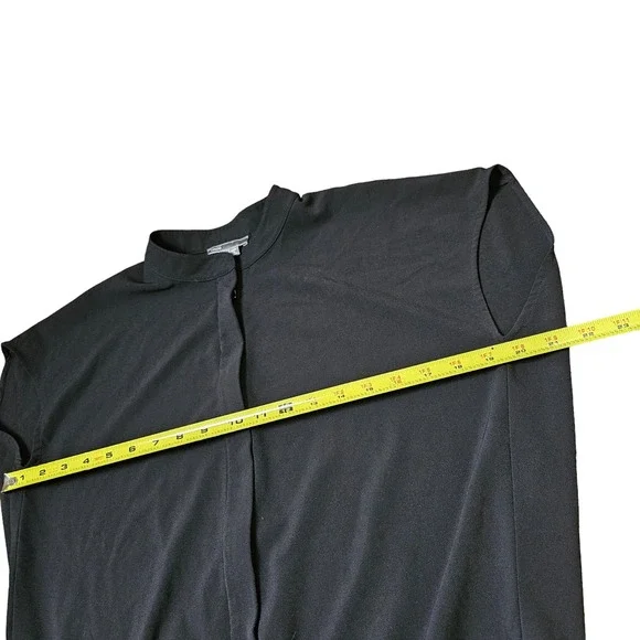 Vince. Cap Sleeve Drawstring Waist Jumpsuit Womens 10 Black Polyester Spandex - Picture 10 of 10